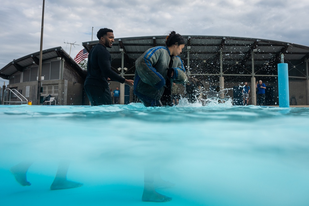 509 SFS military working dogs complete water aggression training