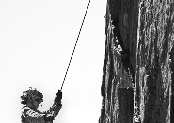 1st Bn., 5th Marines rappel with UAE Presidential Guard during MTX 4-25