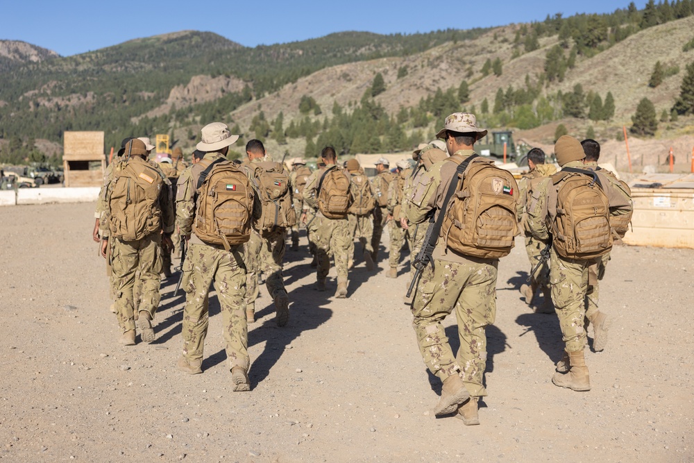 1st Bn., 5th Marines rappel with UAE Presidential Guard during MTX 4-25