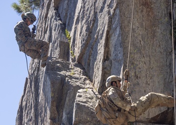 1st Bn., 5th Marines rappel with UAE Presidential Guard during MTX 4-25