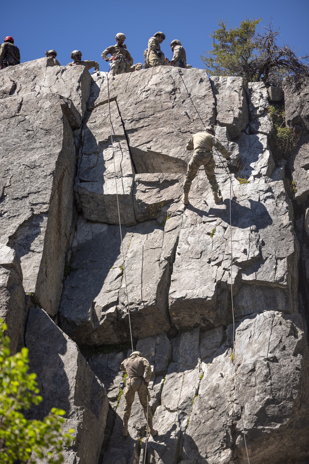 1st Bn., 5th Marines rappel with UAE Presidential Guard during MTX 4-25