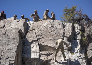 1st Bn., 5th Marines rappel with UAE Presidential Guard during MTX 4-25
