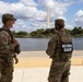 South Carolina Army National Guardsmen patrol the Thomas Jefferson Memorial