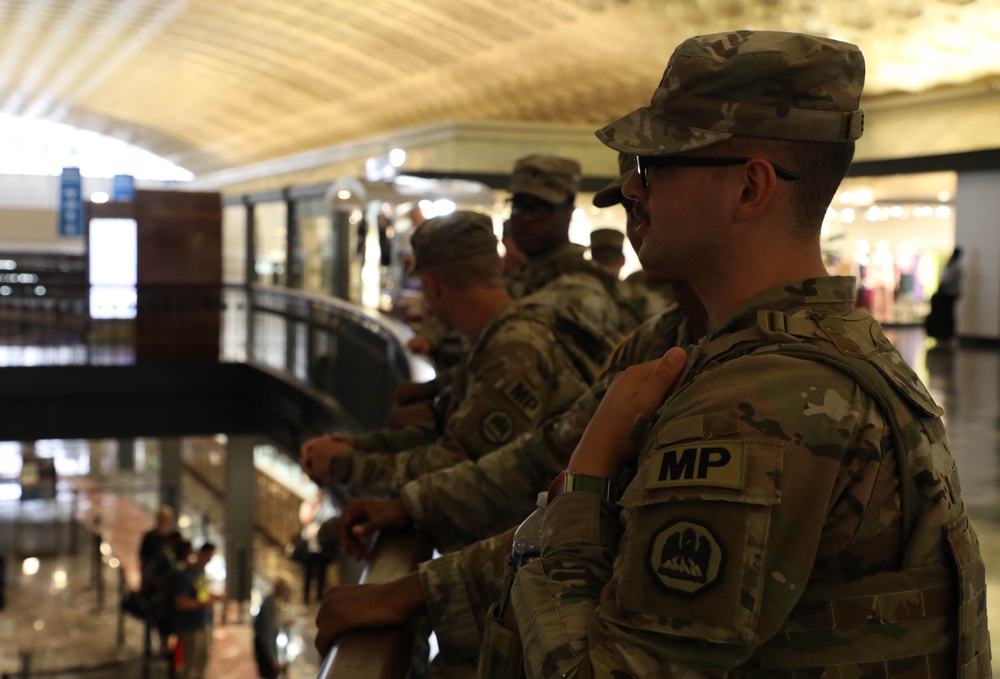 Taskforce Magnolia patrolling Union Station