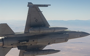Edwards F-16C over the Mojave Desert
