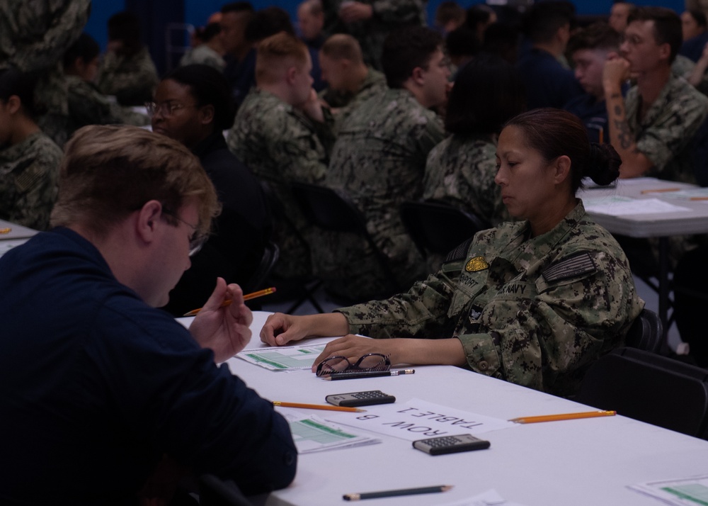 USS Ronald Reagan Sailors Take Navy-wide Advancement Exam
