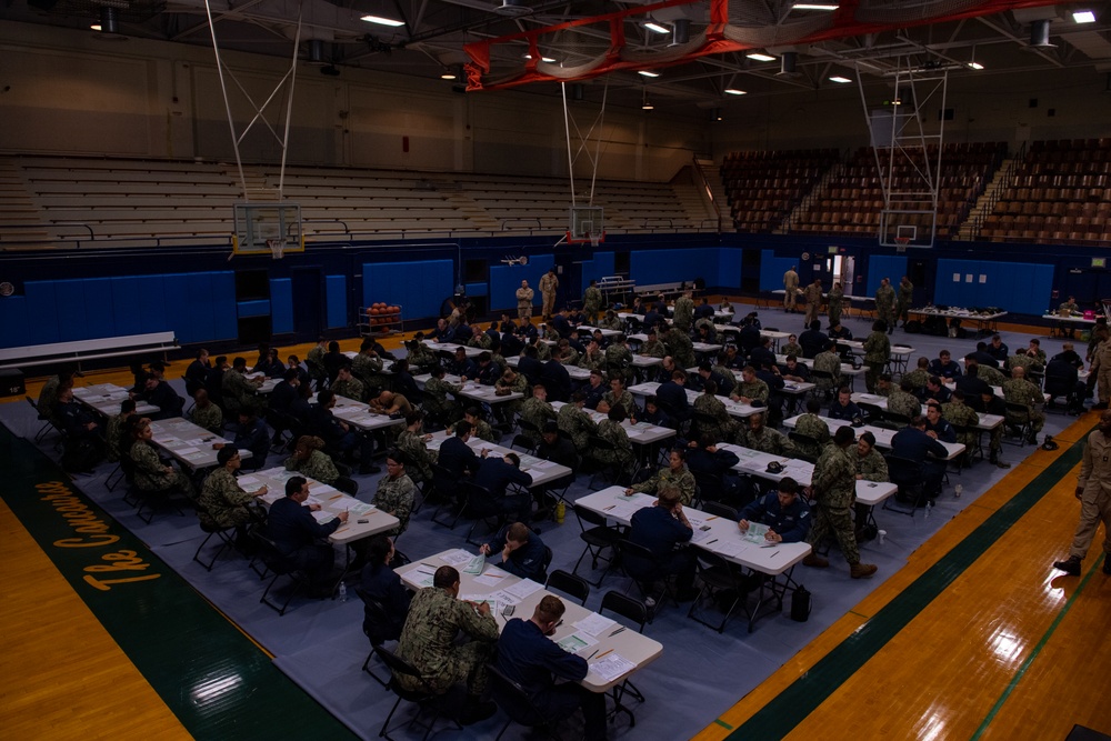 USS Ronald Reagan Sailors Take Navy-wide Advancement Exam