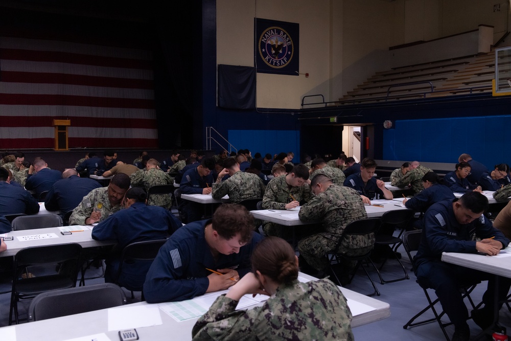 USS Ronald Reagan Sailors Take Navy-wide Advancement Exam