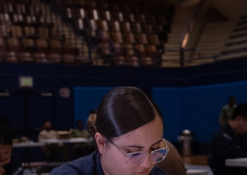 USS Ronald Reagan Sailors Take Navy-wide Advancement Exam