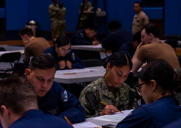 USS Ronald Reagan Sailors Take Navy-wide Advancement Exam
