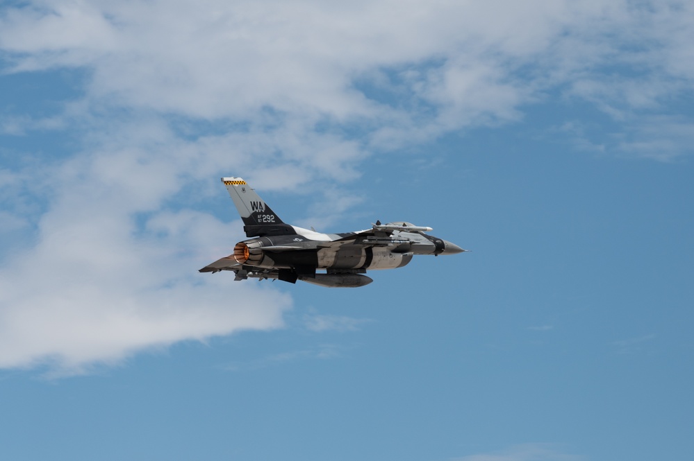Nellis fighter aircraft conduct training missions
