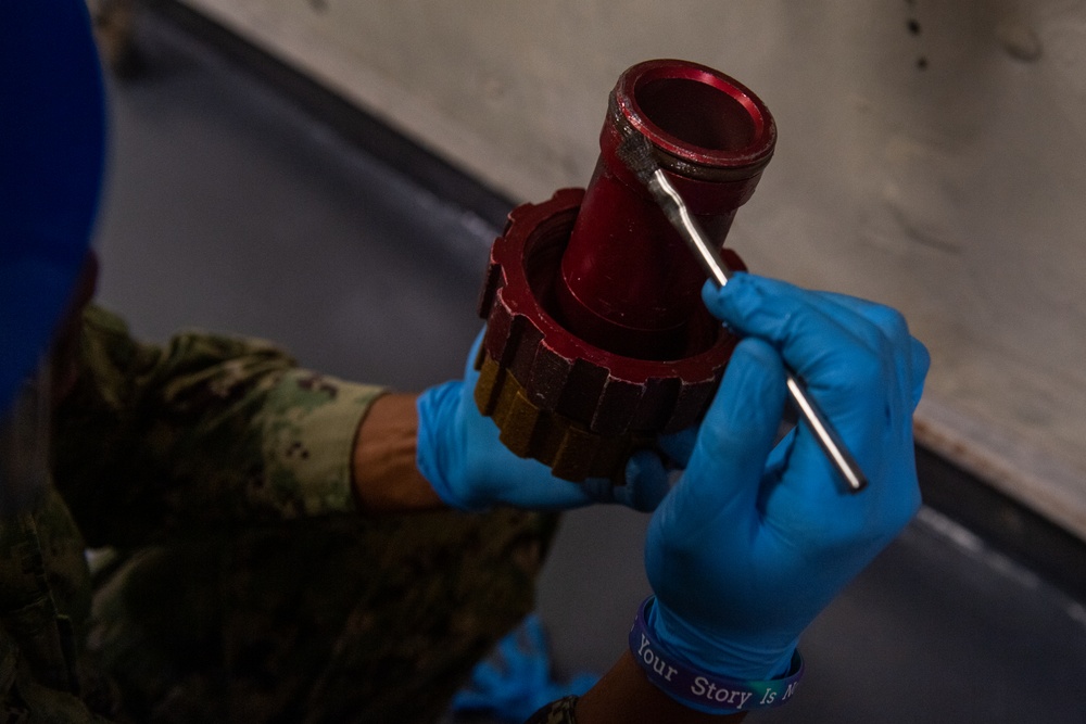 USS Ronald Reagan Sailors Work to Maintain Material Condition