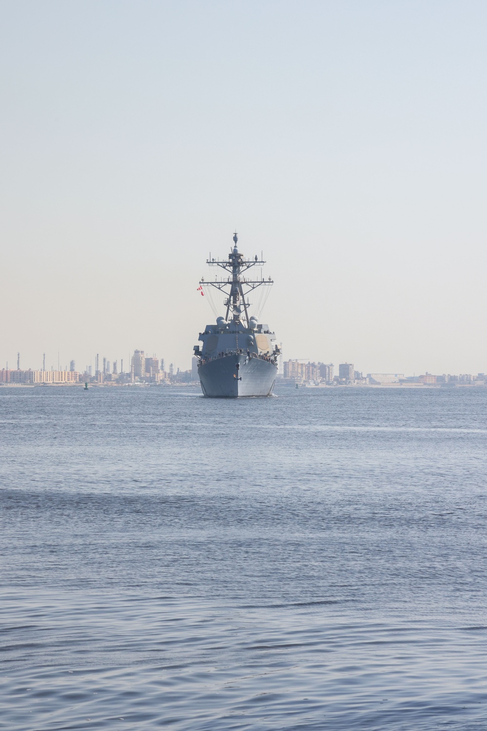 USS Truxton Pulls into Port at the Ras Al Tin Naval Base