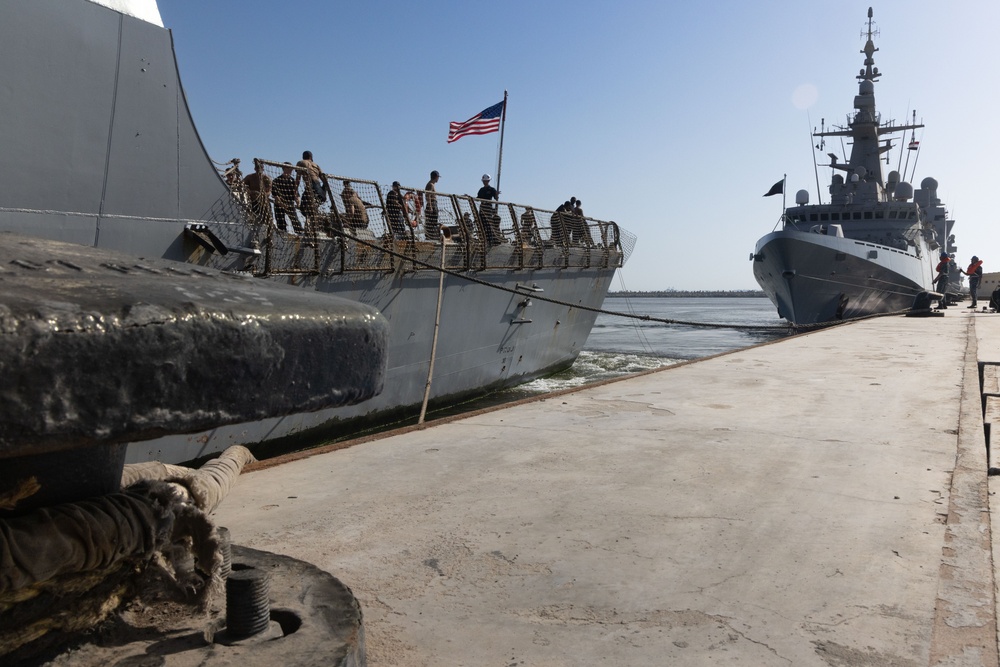 USS Truxton Pulls into Port at the Ras Al Tin Naval Base