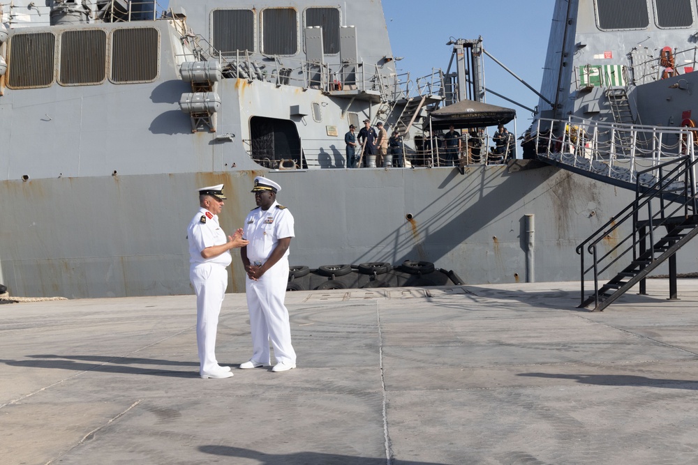 USS Truxton Pulls into Port at the Ras Al Tin Naval Base
