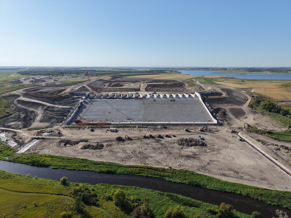 Pipestem Dam Spillway modifications near completion