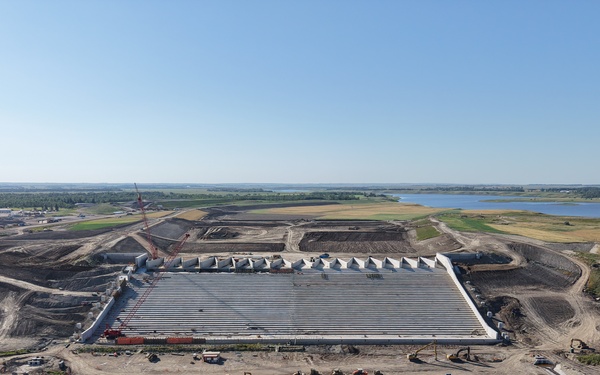 Pipestem Dam Spillway modifications near completion