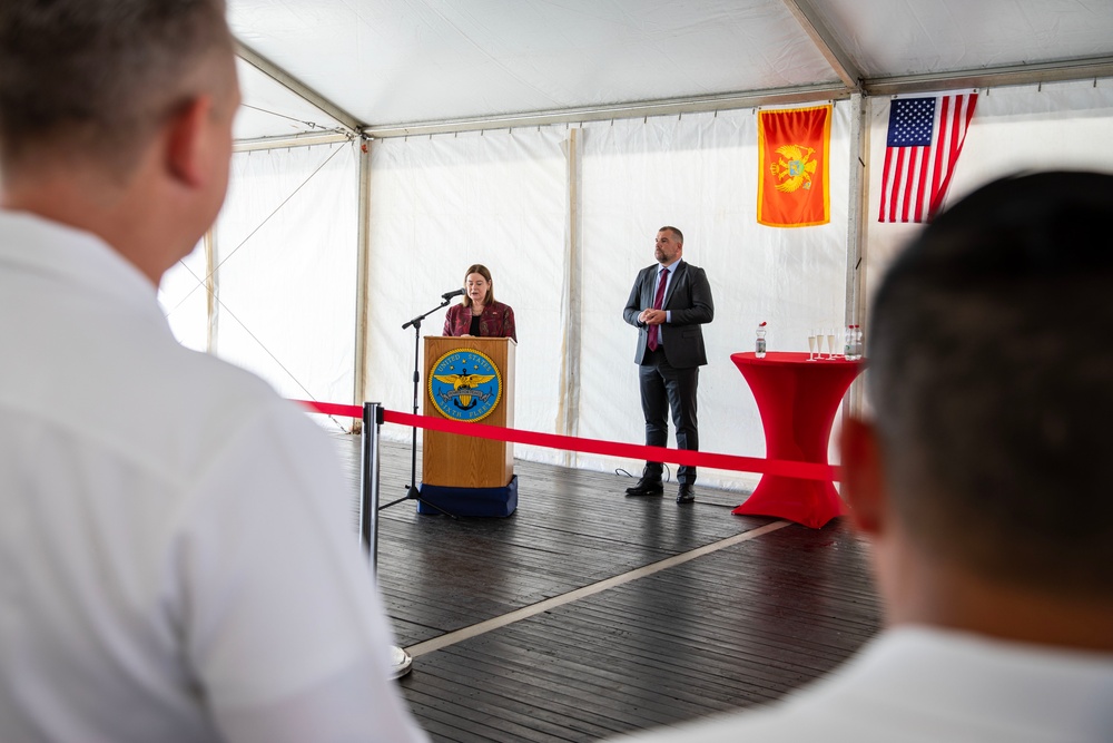 United States Ambassador to Montenegro aboard USS Mount Whitney