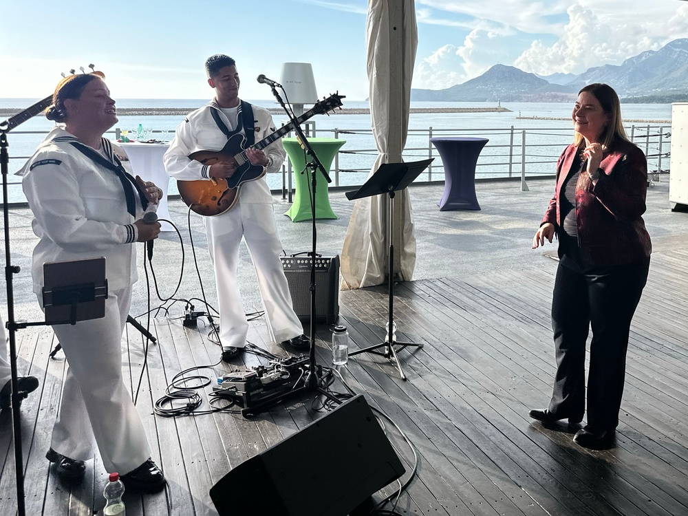 United States Ambassador to Montenegro aboard USS Mount Whitney
