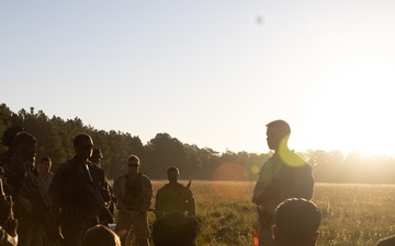 Marines with Advanced Infantry Training Company perform a combined arms live fire range