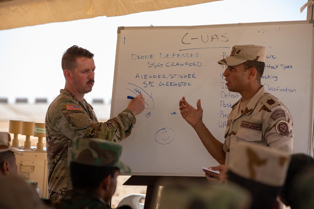 U.S. Soldiers train C-UAS during Bright Star 25