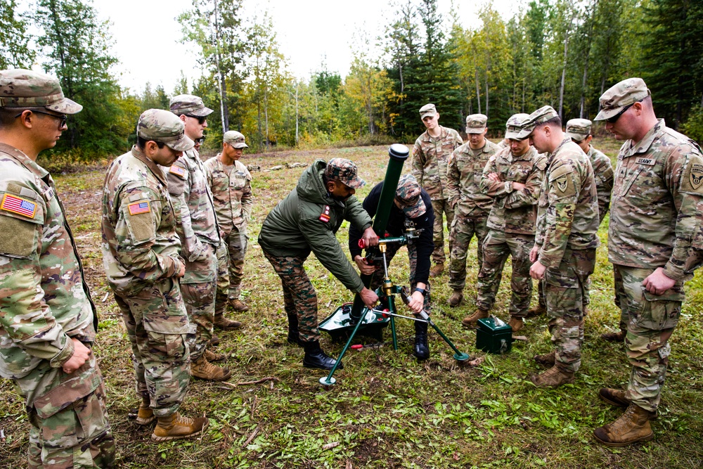 Indian and U.S. Army bilateral training exercise at Yudh Abyas 25 in Fort Wainwright, AK