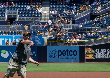 USS Theodore Roosevelt First Pitch