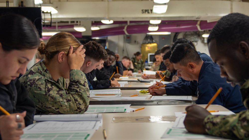USS Theodore Roosevelt Advancement Exams