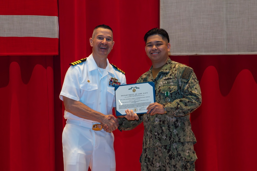 CFAY Holds All Hands and Awards at Quarters