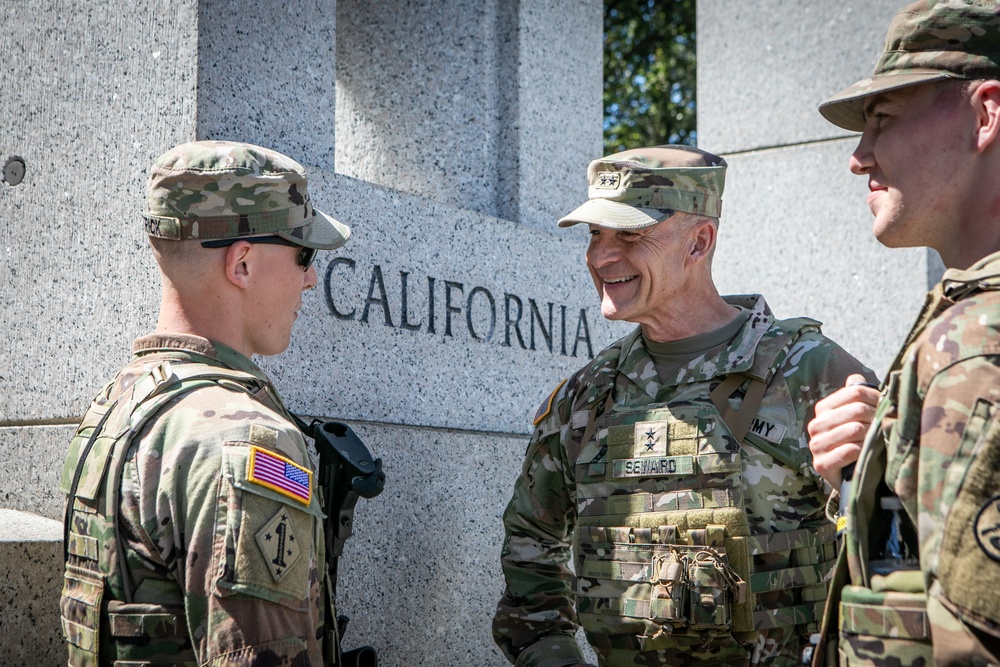 West Virginia National Guard adjutant general visits West Virginia Guard soldiers assigned to Joint Task Force - District of Columbia