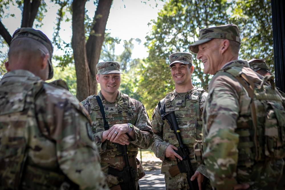 West Virginia National Guard adjutant general visits West Virginia Guard soldiers assigned to Joint Task Force - District of Columbia