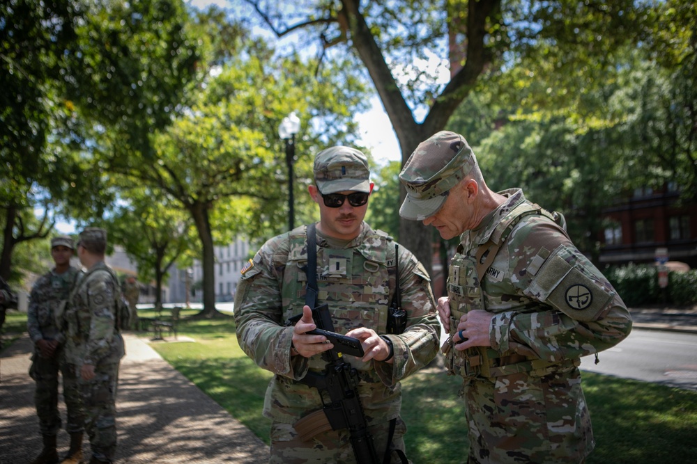 West Virginia National Guard adjutant general visits West Virginia Guard soldiers assigned to Joint Task Force - District of Columbia