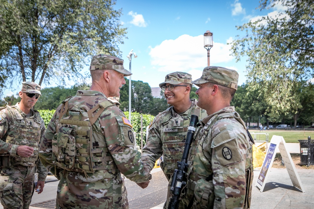 West Virginia National Guard adjutant general visits West Virginia Guard soldiers assigned to Joint Task Force - District of Columbia