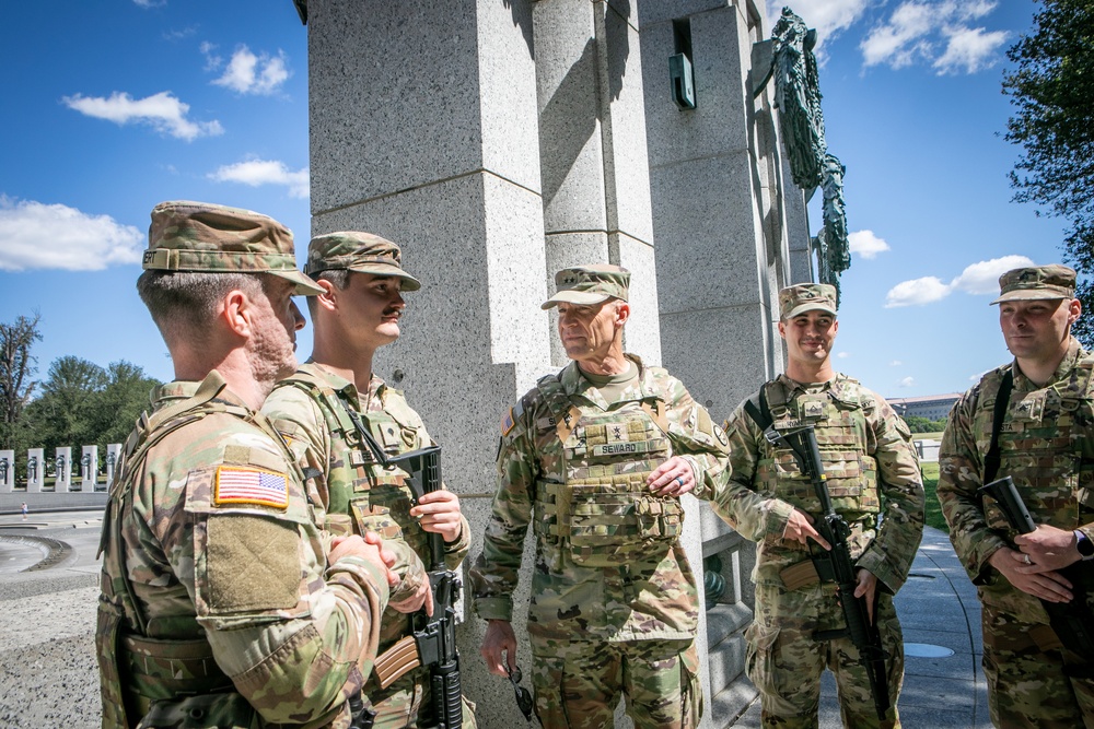 West Virginia National Guard adjutant general visits West Virginia Guard soldiers assigned to Joint Task Force - District of Columbia