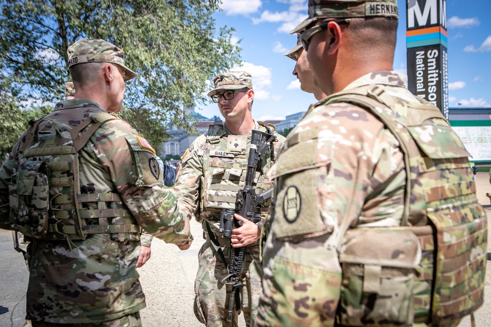 West Virginia National Guard adjutant general visits West Virginia Guard soldiers assigned to Joint Task Force - District of Columbia