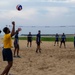 USS Frank Cable Sailors play Volleyball with Indian Navy sailors