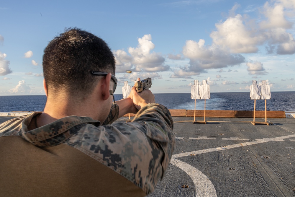 31st MEU | Baker Co. conducts pistol shoot