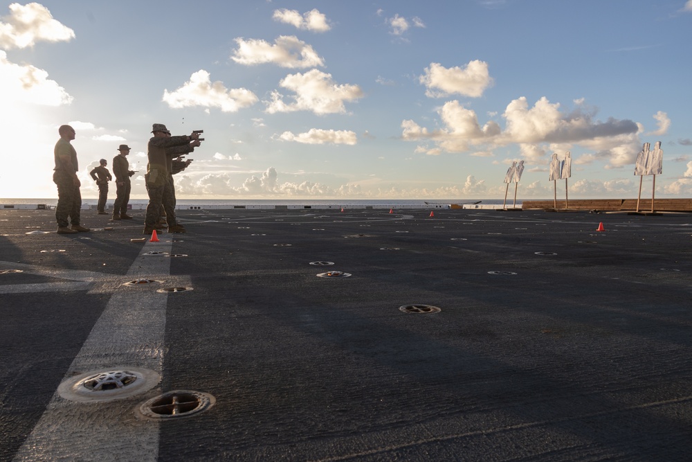 31st MEU | Baker Co. conducts pistol shoot