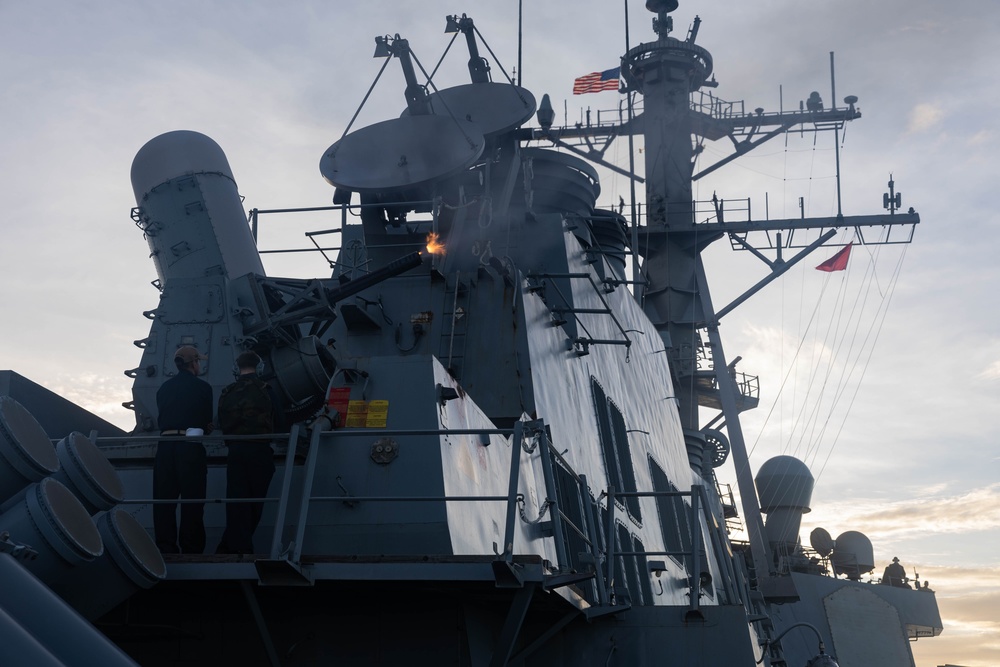 USS Higgins Conducts Live-Fire Exercise