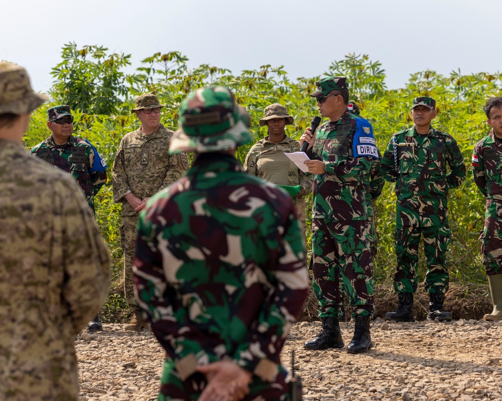 Ribbon Cutting Ceremony for road built during Super Garuda Shield 25