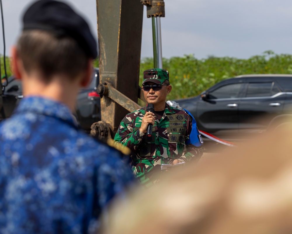 Ribbon cutting ceremony for road built during Super Garuda Shield 25