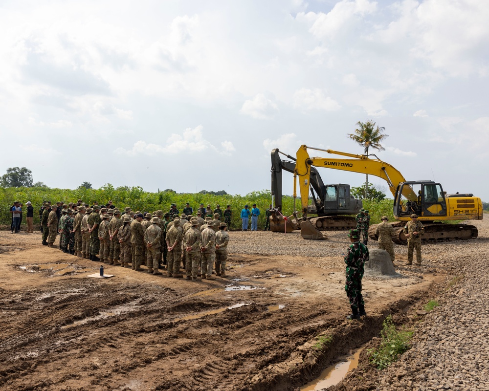Ribbon cutting ceremony for road built during Super Garuda Shield 25