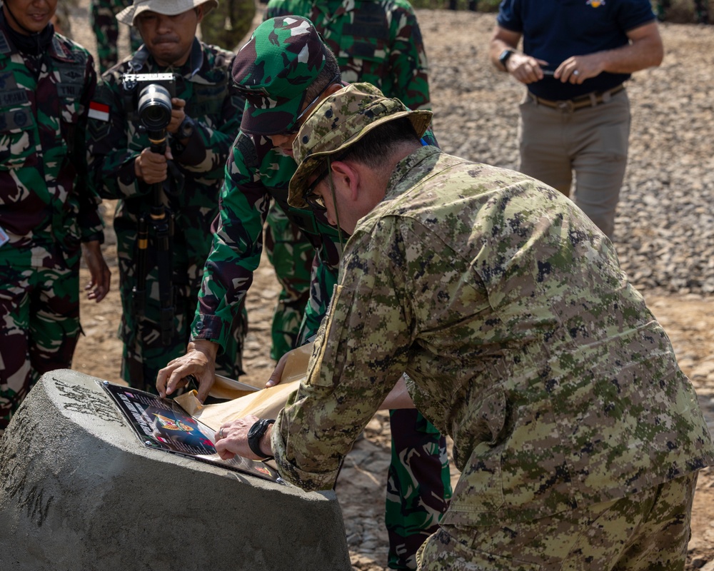 Ribbon cutting ceremony for road built during Super Garuda Shield 25