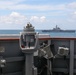 The USS John Finn sails in formation with KRI John Lie, KRI Makassar, and JS Osumi during Super Garuda Shield in the Java Sea