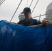 Sailors aboard the USS John Finn conduct a visual communication exercise during Super Garuda Shield in the Java Sea