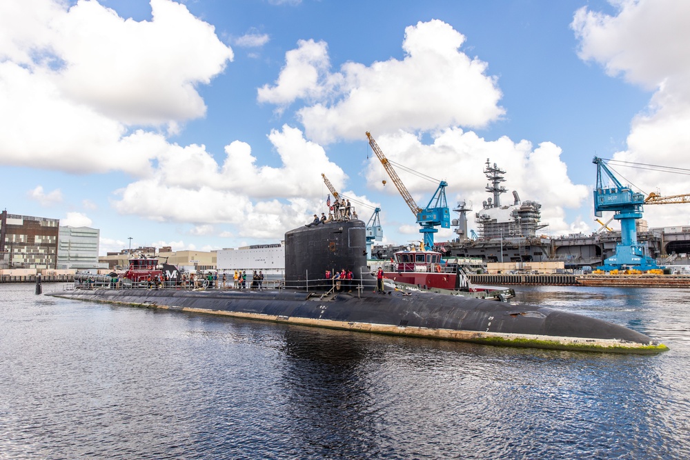 USS New Hampshire Begins Depot Modernization Period at Norfolk Naval Shipyard