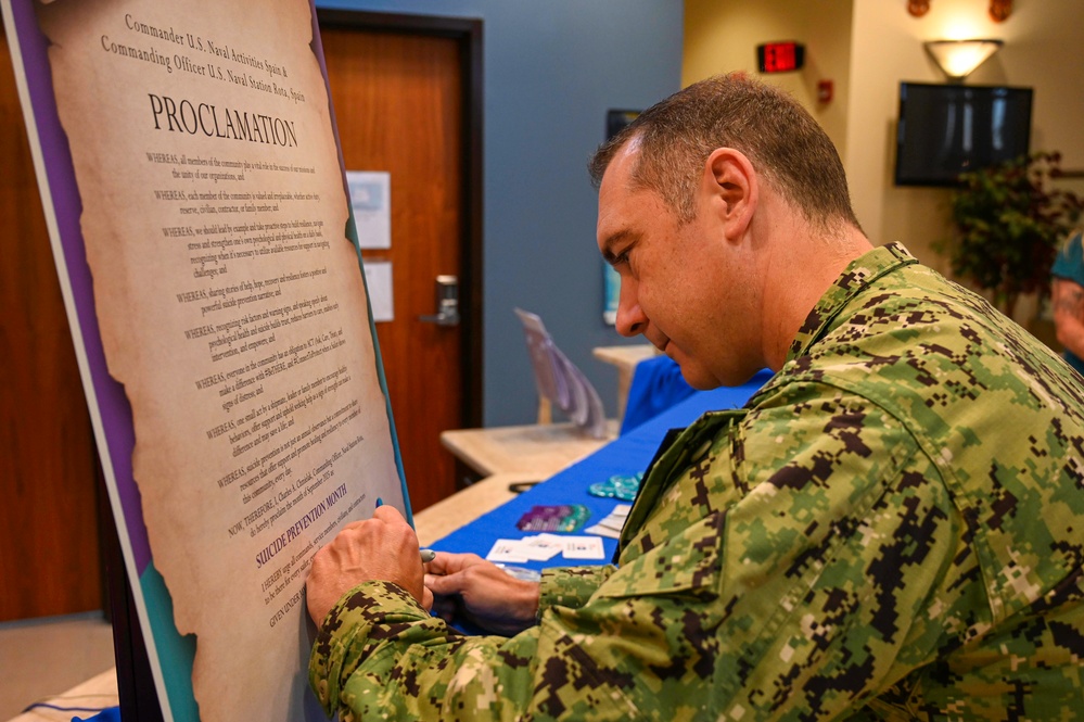 NAVSTA Rota Suicide Prevention Month Proclamation Signing