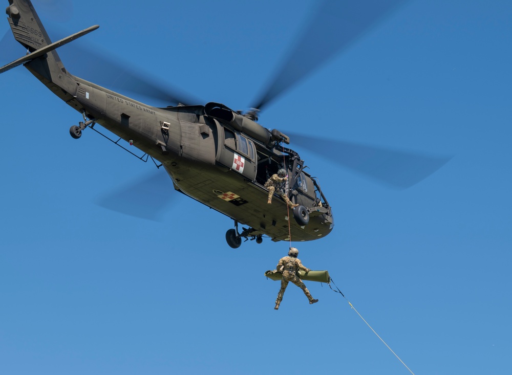 Green Berets and National Guard conduct Helicopter Medevac at Sage Eagle 25-4