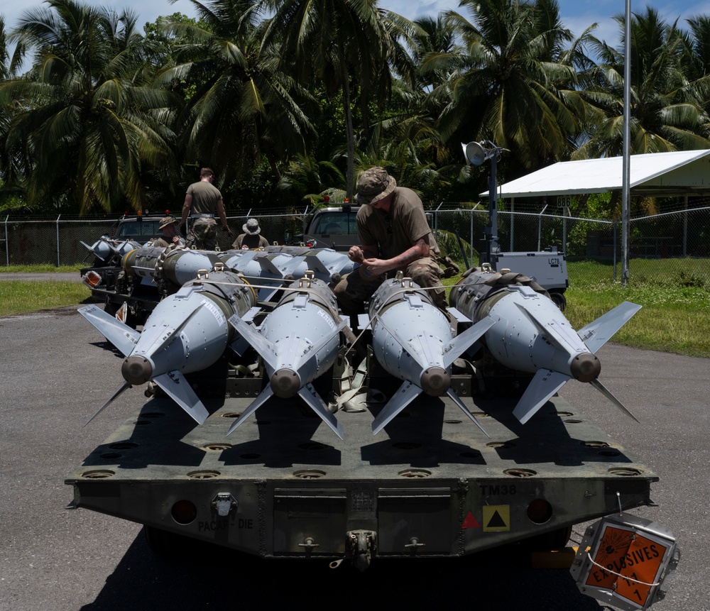 Munitions Airmen build bombs during combat deployment