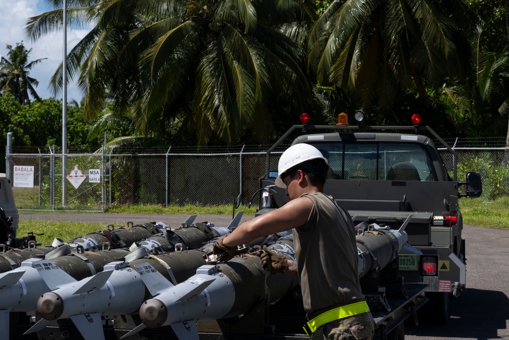 Munitions Airmen build bombs during combat deployment